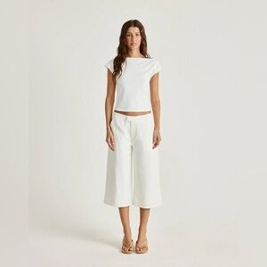 Katia Midi Pants (White) NWT
